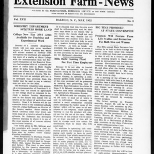 Extension Farm-News Vol. 17 No. 8, May 1932