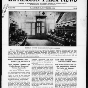 Extension Farm-News Vol. 18 No. 2, November 1932