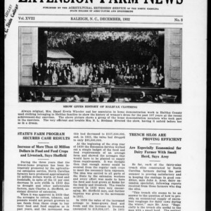 Extension Farm-News Vol. 18 No. 3, December 1932
