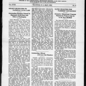 Extension Farm-News Vol. 18 No. 8, May 1933