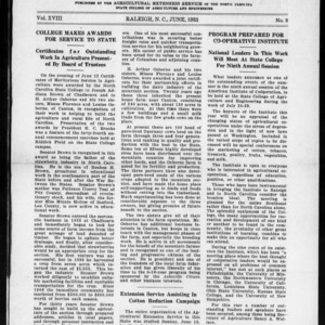 Extension Farm-News Vol. 18 No. 9, June 1933