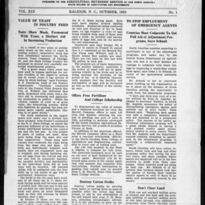 Extension Farm-News Vol. 19 No. 1, October 1933