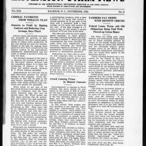 Extension Farm-News Vol. 19 No. 2, November 1933