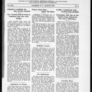 Extension Farm-News Vol. 19 No. 6, March 1934