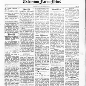 Extension Farm-News Vol. 1 No. 30, September 4, 1915