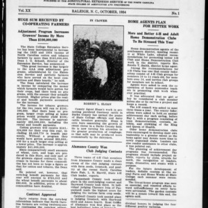 Extension Farm-News Vol. 20 No. 1, October 1934