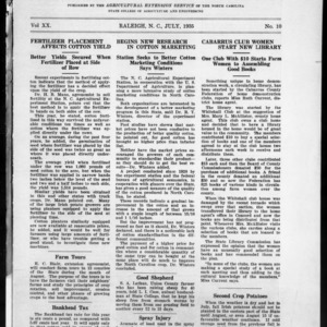 Extension Farm-News Vol. 20 No. 10, July 1935