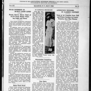 Extension Farm-News Vol. 20 No. 8, May 1935