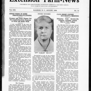 Extension Farm-News Vol. 21 No. 11, August 1936