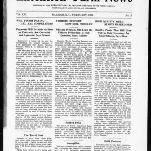 Extension Farm-News Vol. 21 No. 5, February 1936