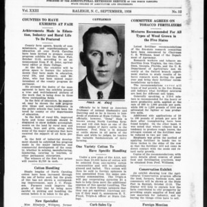 Extension Farm-News Vol. 23 No. 12, September 1938
