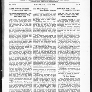 Extension Farm-News Vol. 23 No. 9, June 1938