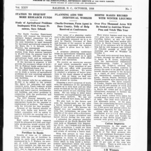 Extension Farm-News Vol. 24 No. 1, October 1938