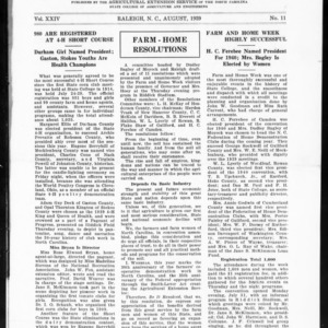 Extension Farm-News Vol. 24 No. 11, August 1939
