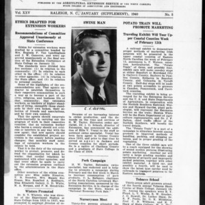 Extension Farm-News Vol. 25 Supplement [No. 5], January 1940