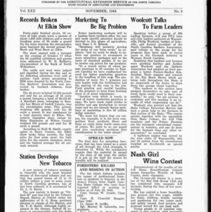 Extension Farm-News Vol. 30 No. 3, November 1944