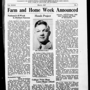 Extension Farm-News Vol. 32 No. 7, March 1947