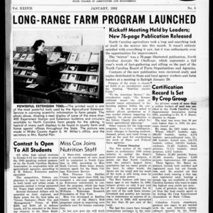 Extension Farm-News Vol. 37 No. 5, January 1952