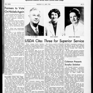 Extension Farm-News Vol. 39 No. 9, May 1954
