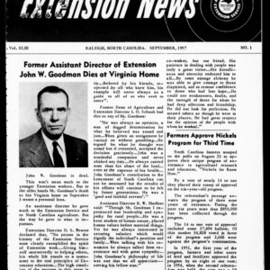 Extension News Vol. 43 No. 1, September 1957