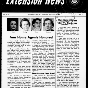 Extension News Vol. 43 No. 3, November 1957