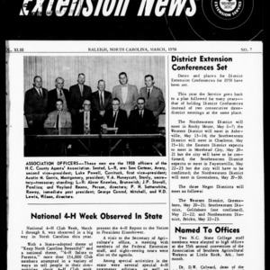 Extension News Vol. 43 No. 7, March 1958