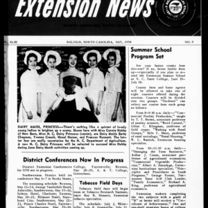 Extension News Vol. 43 No. 9, May 1958