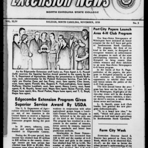 Extension News Vol. 44 No. 3, November 1958