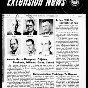 Extension News Vol. 45 No. 1, September 1959