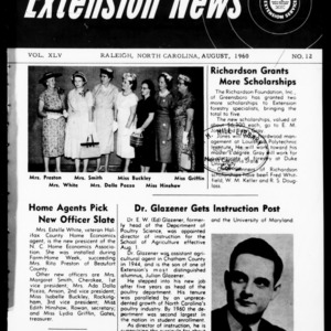Extension News Vol. 45 No. 12, August 1960