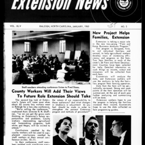 Extension News Vol. 45 No. 5, January 1960