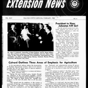 Extension News Vol. 45 No. 6, February 1960