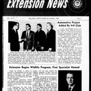 Extension News Vol. 45 No. 7, March 1960
