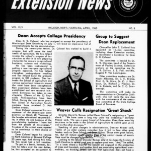 Extension News Vol. 45 No. 8, April 1960