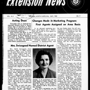 Extension News Vol. 45 No. 9, May 1960