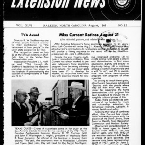 Extension News Vol. 46 No. 12, August 1961