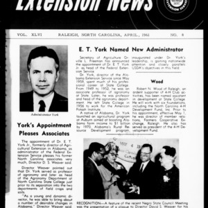 Extension News Vol. 46 No. 8, April 1961