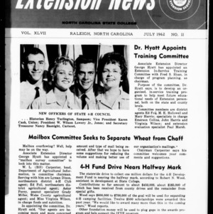 Extension News Vol. 47 No. 11, July 1962