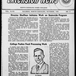 Extension News Vol. 47 No. 2, October 1961