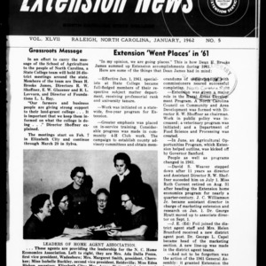 Extension News Vol. 47 No. 5, January 1962