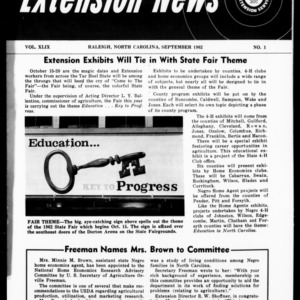 Extension News Vol. 49 [48] No. 1, September 1962