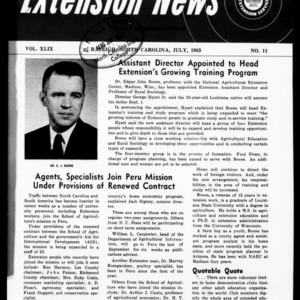 Extension News Vol. 49 [48] No. 11, July 1963