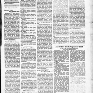 Extension Farm-News Vol. 4 No. 7, March 23, 1918