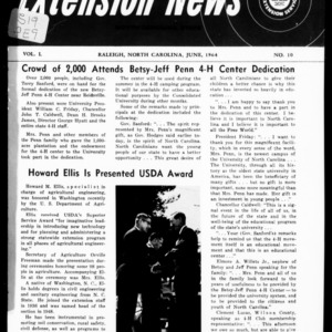 Extension News Vol. 50 No. 10, June 1964