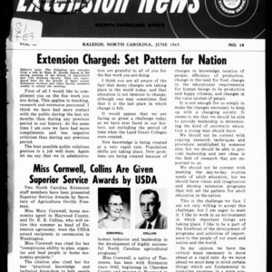 Extension News Vol. 51 No. 10, June 1965