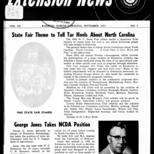 Extension News Vol. 52 No. 1, September 1965