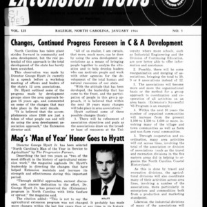 Extension News Vol. 52 No. 5, January 1966