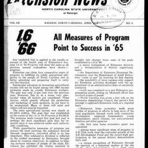 Extension News Vol. 52 No. 8, April 1966