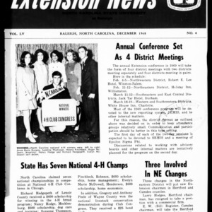 Extension News Vol. 55 No. 4, December 1968
