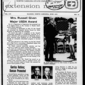 Extension News Vol. 56 No. 10, June 1970